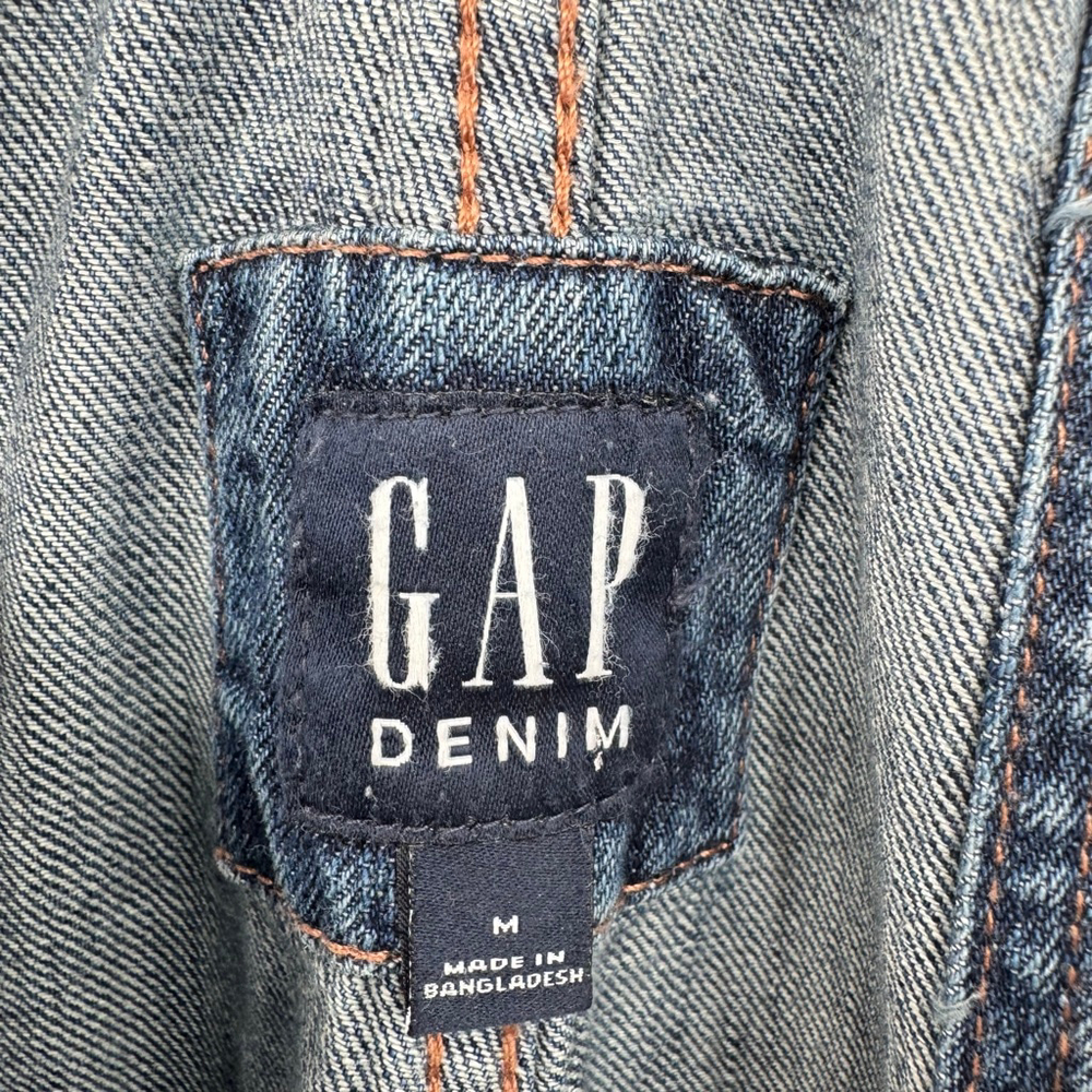 GAP Women’s Denim Bib Overalls Classic Country Western Style 100% Cotton Relaxed - Picture 9 of 10
